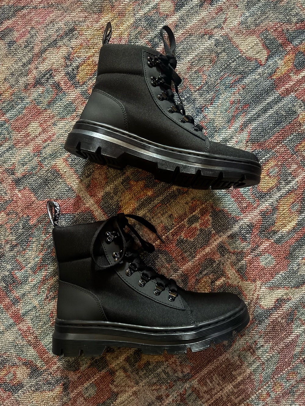 Dr. Martens Combs Extra Tough Casual Lace-Up Canvas Black Boot / Women US 9 L